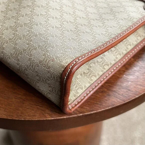 CELINE MACADAM Clutch Vintage Tan Taupe👝 - Picture 10 of 10